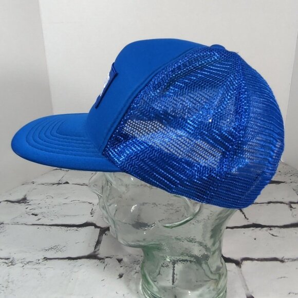 Baader Blue Vintage Snapback Trucker Hat Foam Front Ball Cap - Picture 5 of 7